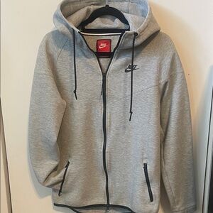 Nike Gray Full-Zip Hooded Performance Jacket